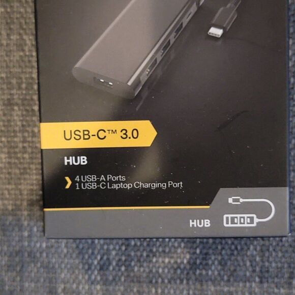 NXT Technologies USB 3.0 Type-C Hub, 4 Ports, Black - Picture 4 of 8